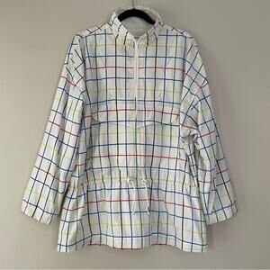 Vintage Liz Claiborne Lizsport 1/4 Zip Anorak Jacket Multicolor Plaid Women's M